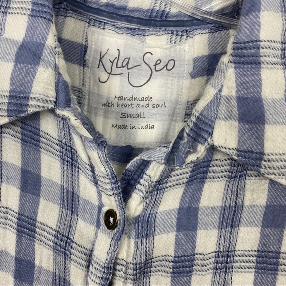 NWT Anthropologie Kyla SEO top  Boho Gingham Small - Picture 8 of 8